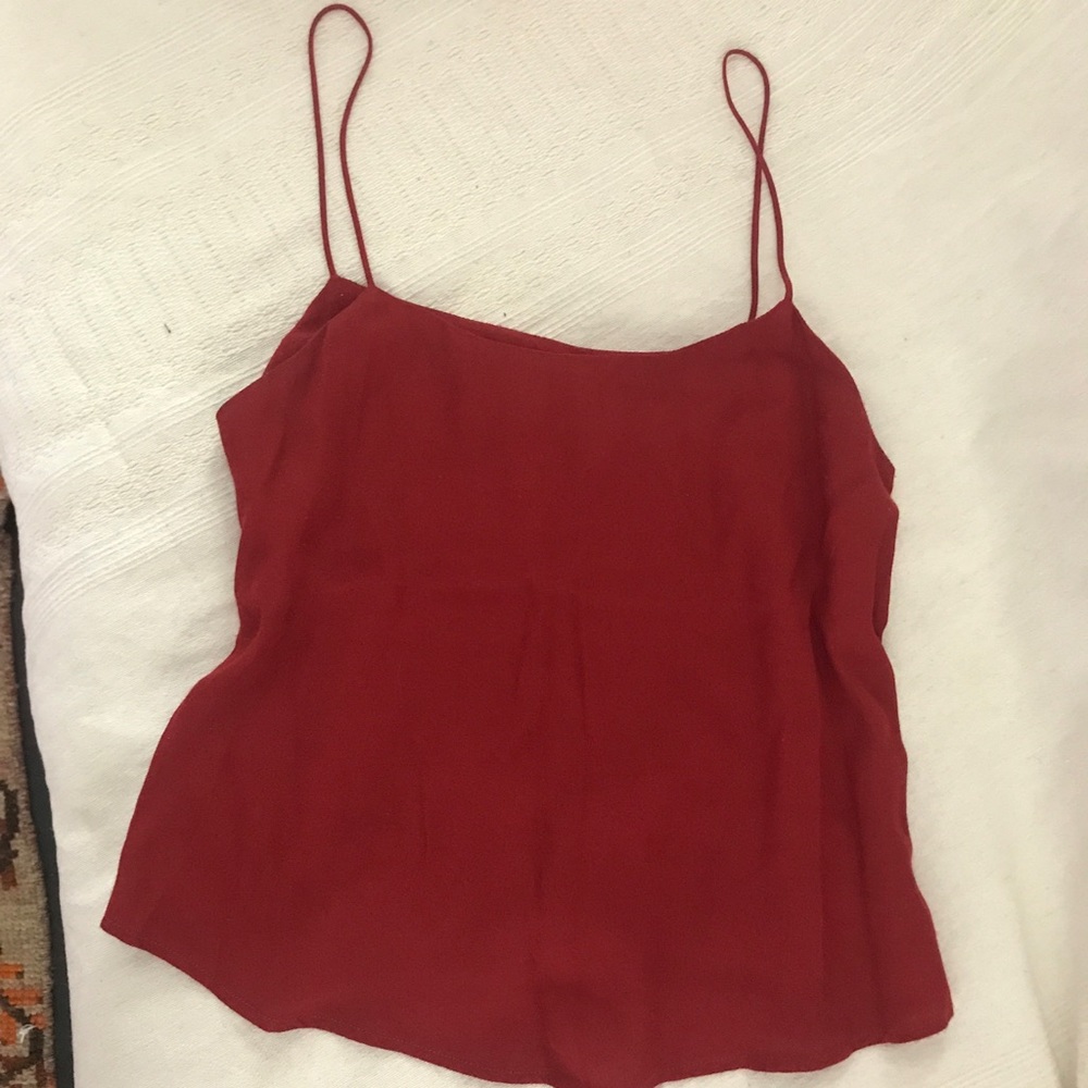 REFORMATION cherry red tank top
